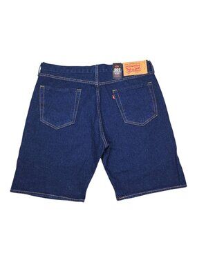 Levis 501 Mens 93 Straight Stretch Denim Shorts W44 Dark Rinse Button Fly